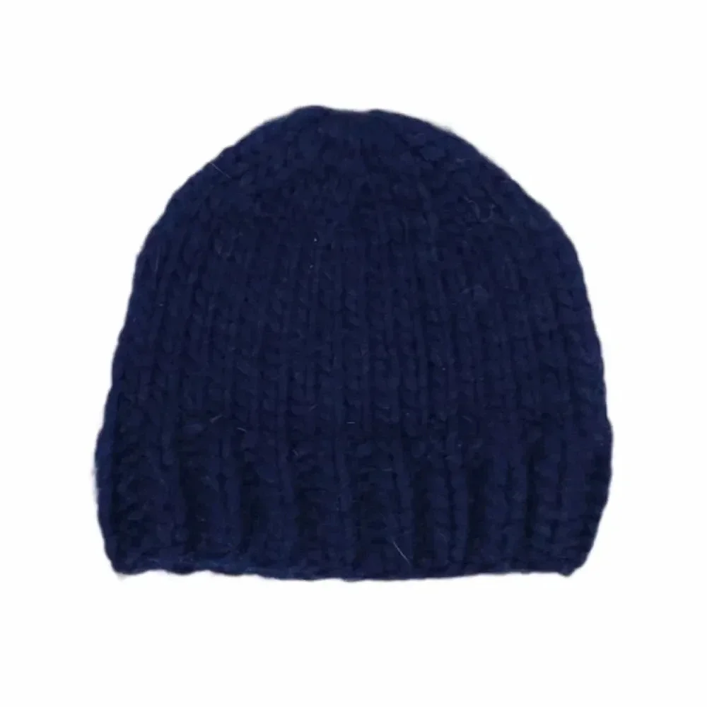 CursiveL Blue Knit Beanie